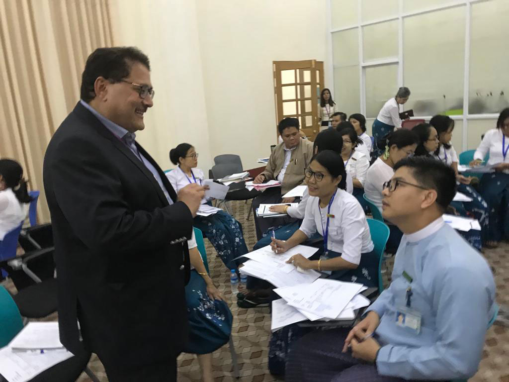 President LSC giving international training